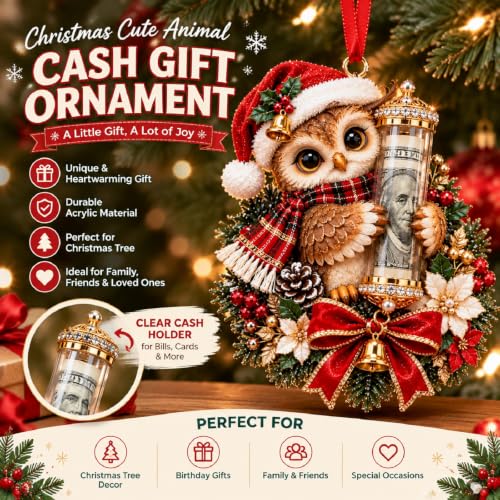 Christmas Cute Animal Cash Gift Ornament, Money Holder Hanging Decoration - image 4