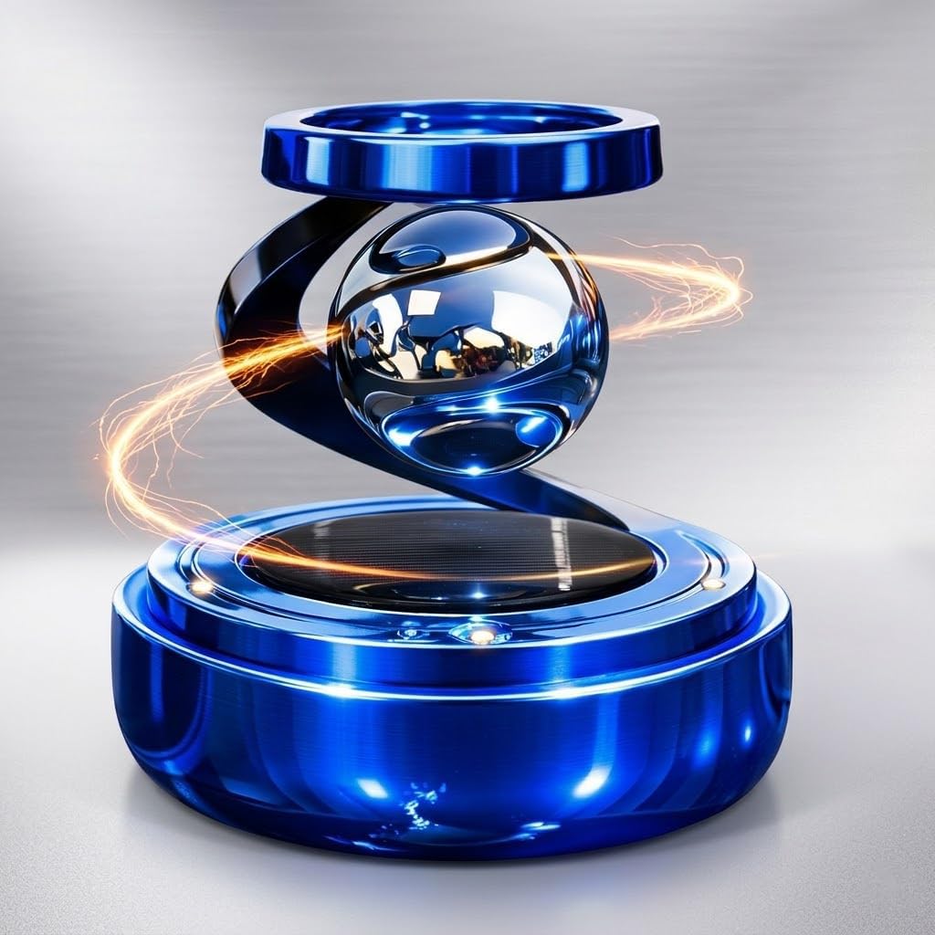Solar Aromatherapy Car Air Freshener | Stylish Dashboard Rotating Perfume Diffuser | Solar-Powered Autorotation Decoration for Car Interior | Eco-Friendly Fragrance Diffuser (blue & Red)-image-38