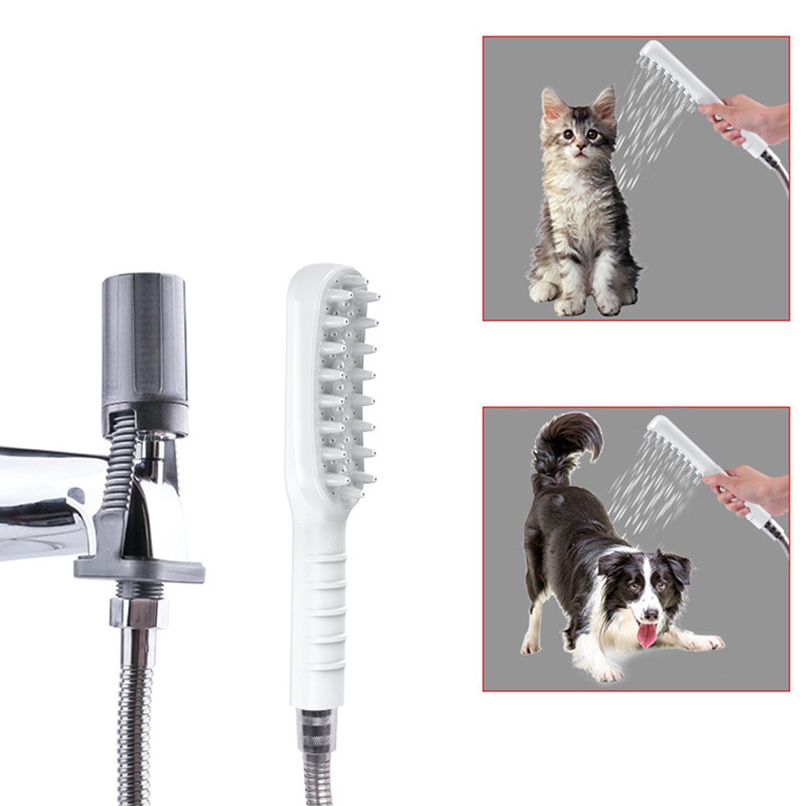 Soffione doccia portatile per animali domestici, accessorio doccia per cani | Soffione doccia massaggiante con spruzzatore da bagno per cani | Soffione per animali domestici per pettinare e