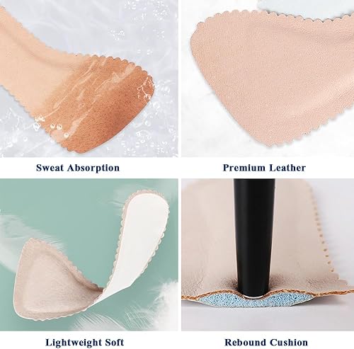 Miniatura 2 de 2 pares de inserciones de tacón alto para mujer, plantillas de amortiguación adhesivas , plantillas de zapatos sin calcetines, plantillas