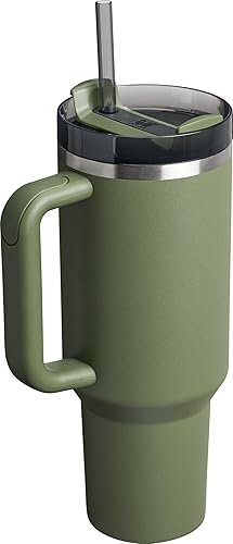 Miniatura 381 de STANLEY Quencher H2.0 Vaso Térmico con asa y pajilla, 64 onzas, tapa Flowstate de 3 posiciones, gran capacidad para viajes y deportes, vaso de acero