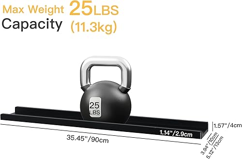 Miniatura 3 de Estantes flotantes largos de 36 pulgadas, juego de 4, estantes de madera para pared con repisa, marcos de fotos, estantes de exhibición montados en