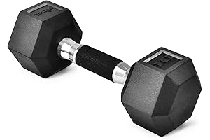 Yes4All Rubber Encased Hex Dumbbells - Hand Weights With Anti-Slip Grip