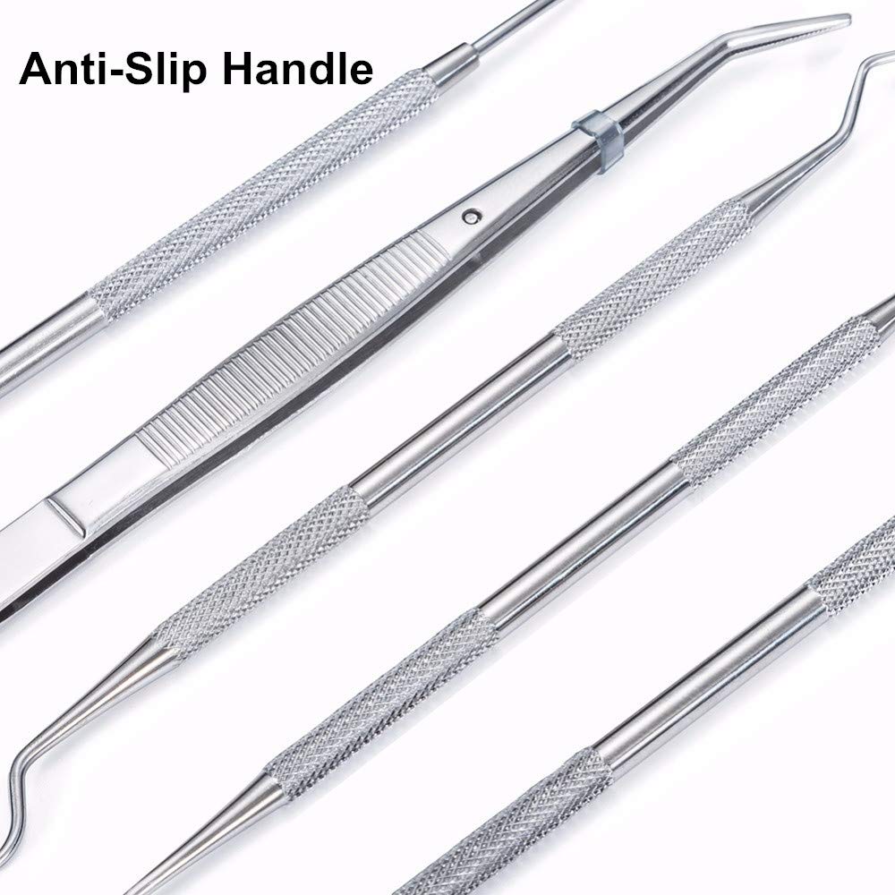 Dental Hygiene Kit Pinkiou Dental Tools Plaque Remover for Teeth Cleaning Kit Dentist Tools Dental Picks Stainless Steel Tarter Scraper Dental Scaler Floss Gum Tools Dental Mirror Tonsil Stone Remover : Beauty & Personal Care