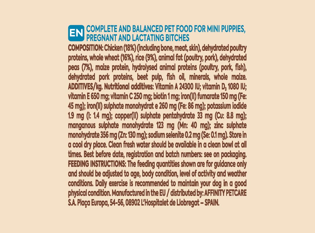 Ultima Nourriture pour Petits Chiens Mini Junior au Poulet, Lot de 8 x 800 g, Total : 6,4 kg