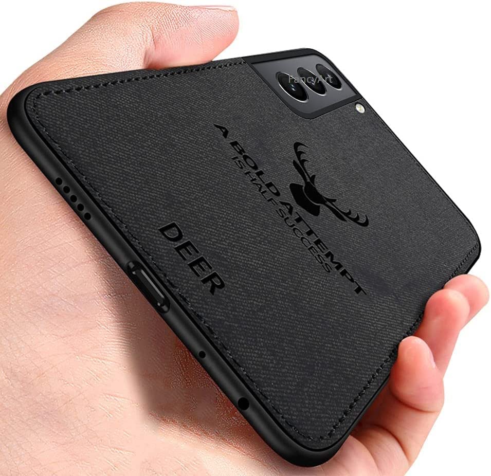 FancyArt Soft Texture Cloth TPU Deer Pattern Protective Back Cover for Samsung Galaxy S21 FE Case Cover Dirt Resistant Anti-Shock Fabric Basic Cover with Samsung Galaxy S21 FE Deer Phone Case - Black (B0DHL43Y7F) Amazon Price History, Amazon Price Tracker