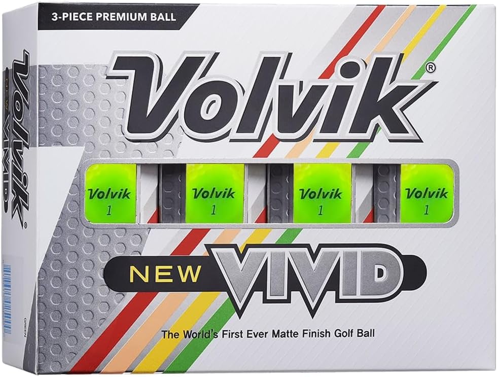 Volvik New Vivid Golf Balls: Matte Green