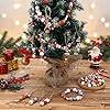 Geelin 300 Pcs Christmas Wood Beads with Twine - Santa Gingerbread Snowman Winter Animals Wooden Round Bead for Hanging Ornaments DIY Crafts Garland Holiday Tree Decor(Classic Christmas) #3