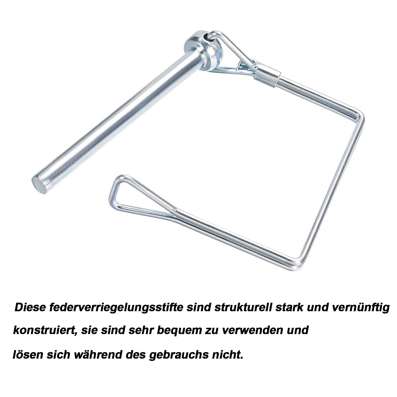 Perno di sicurezza 6 pezzi, coppiglie quadrate rettangolari, 4,5x35 mm Perno di accoppiamento, bullone di sicurezza, coppiglie per tubi con chiusura a scatto, per rimorchi agricoli, fattorie, giardini