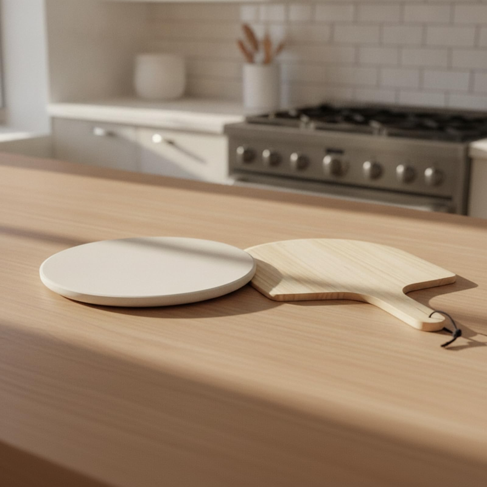 MagiDeal Piedra para de Cocina Refractaria Bandeja para Hornear Base y Pizzas Cordierita Que Soporta Temperaturas Grietas Adecuada para Hornos Convencionales Parrillas Barbacoas
