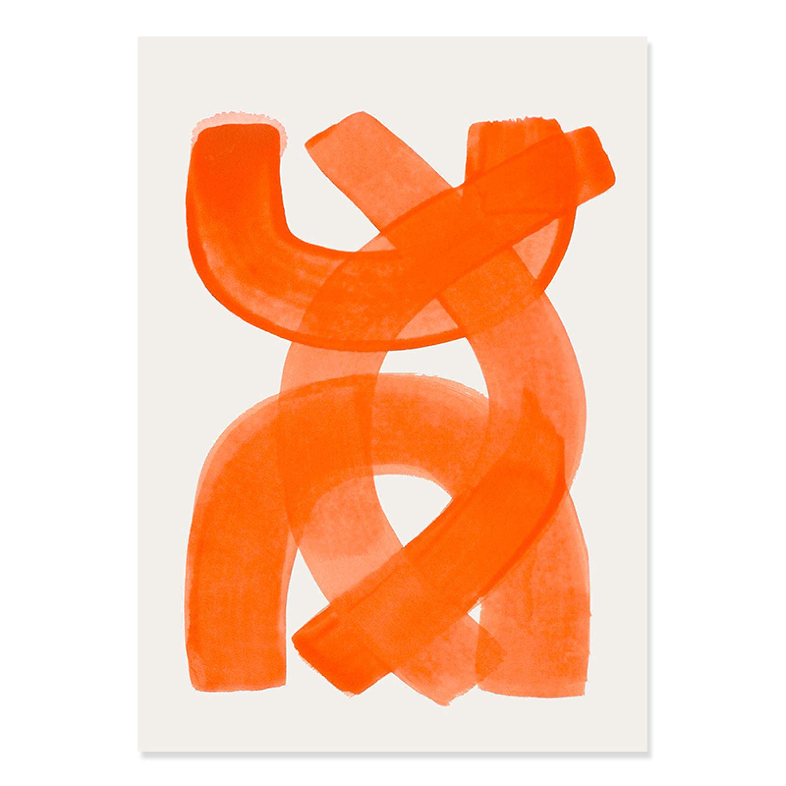 Póster nórdico abstracto con lienzo moderno naranja que transforma la decoración de tu sala 8