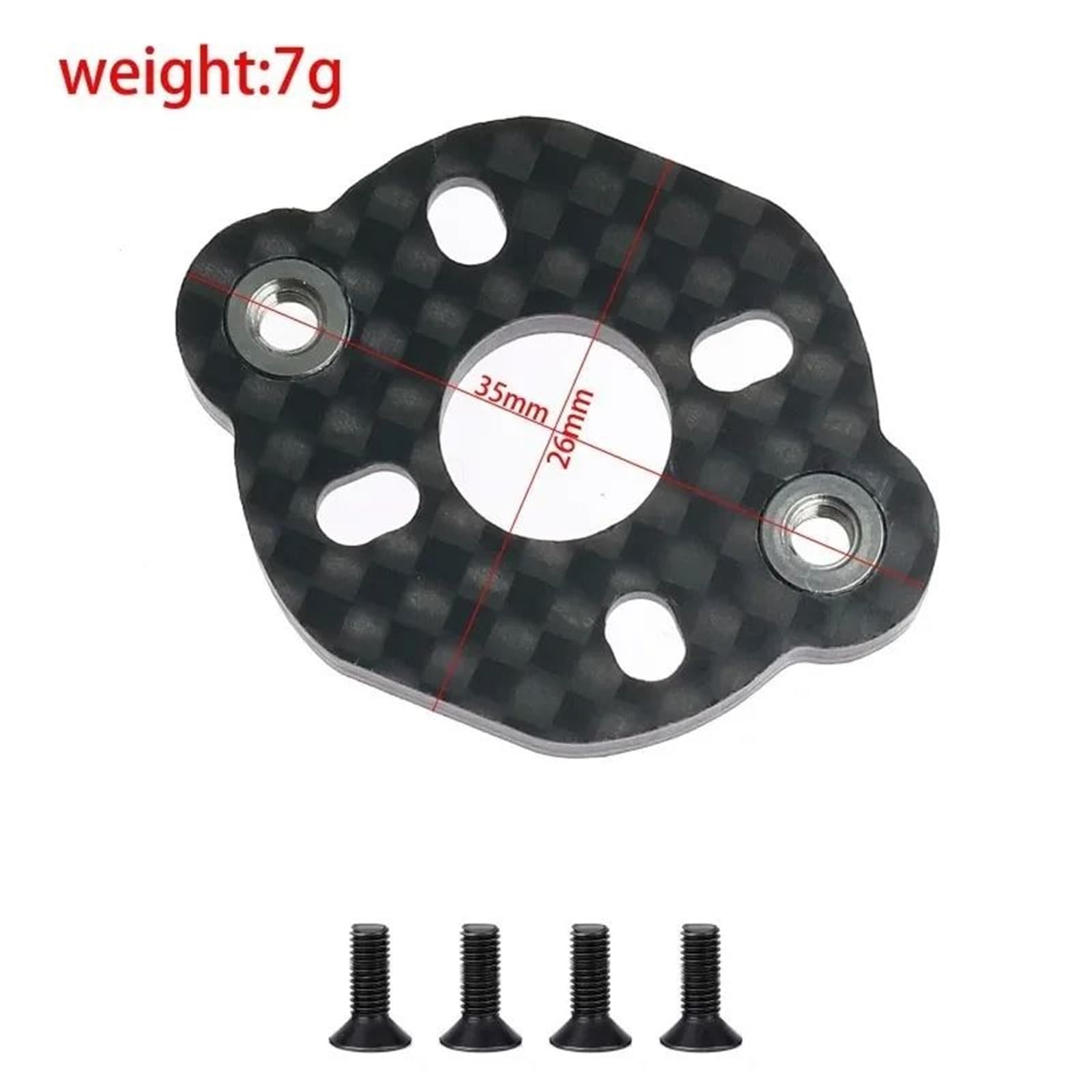 Placa Montaje Convertidor Motor Fibra Carbono 2216-540 Coche RC Piezas para RC