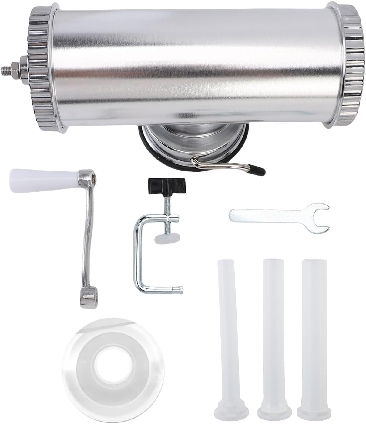 Sausage Stuffer Manual Sausage Meat Filler Compact Stainless Steel Manual Meat Filling Machine for Home Kitchen Commercial Use (L)