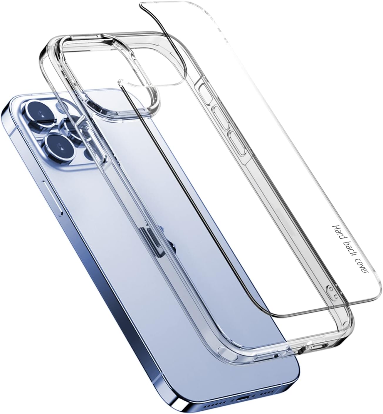 MAGNITTO Case for iPhone 13 Pro, Crystal Clea, Non-Yellowing, Shockproof Slim Thin, Military Grade Drop Protection, Hard PC Back Flexible TPU Bumper, Durable Phone Case, 6.1 inch