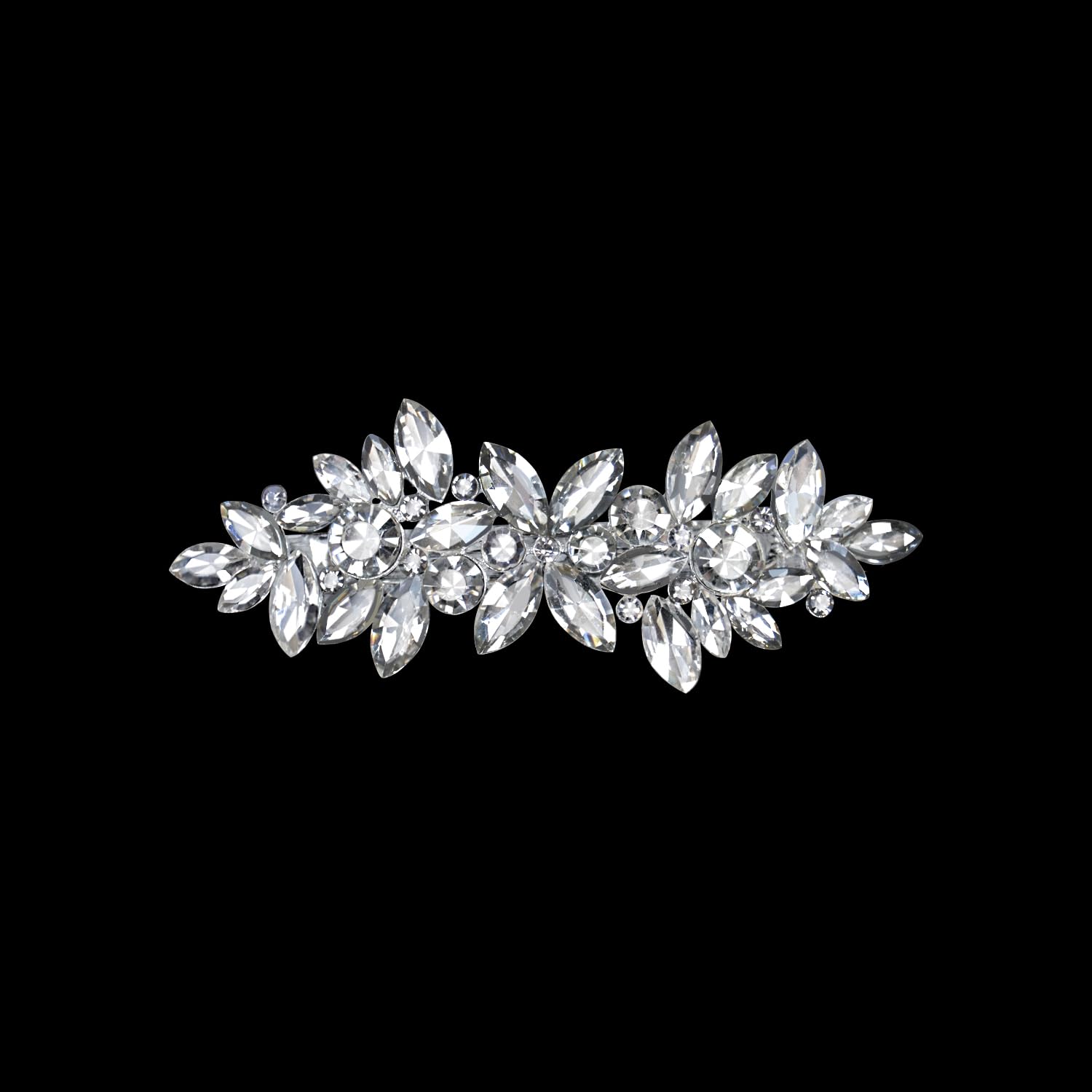 Sparkling Rhinestone Hair Barrette 4.25\