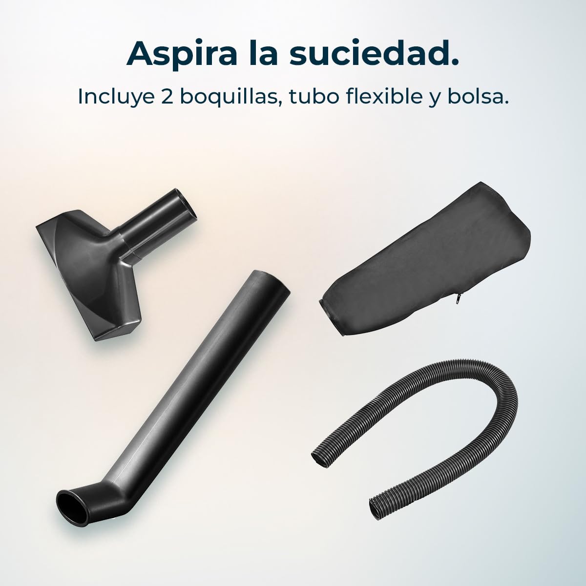 Cecotec Soplador de Hojas con Cable Airforce 720. 700W, Velocidad hasta 190km/h, Volumen hasta 4,96m³/s, Ligero, Versátil, Incluye Accesorios de Boquillas y Tubos Intercambiables, Cable de 3m