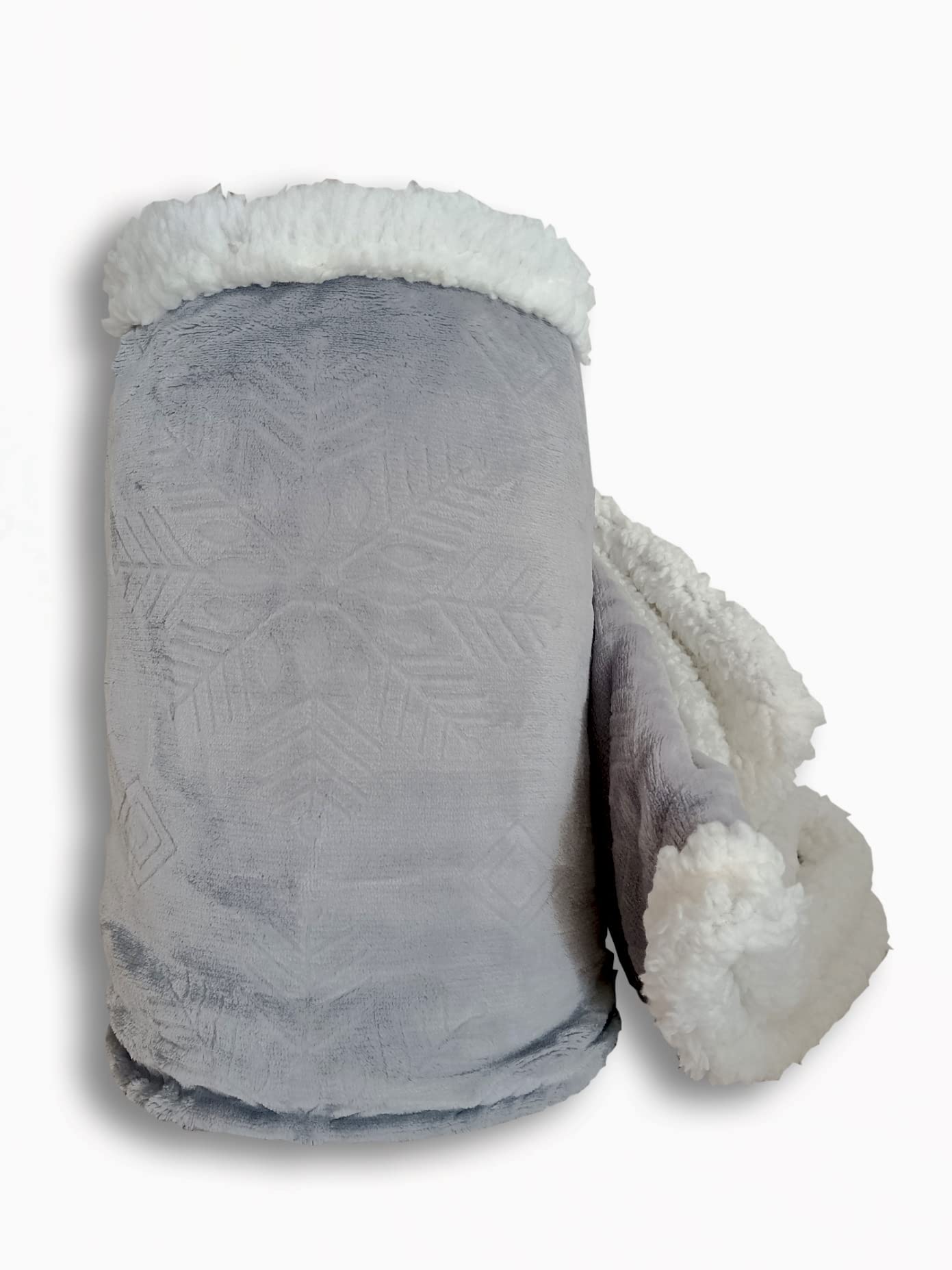 Coperta Sherpa New York 150x200 Cm – Plaid In Pile Morbido Termico Per Divano E Letto, Grigio