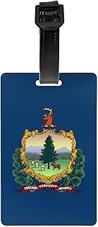 Vermont State Flag Luggage Tags Privacy Cover Travel Luggage ID Tags with, Bag, Backpack - Bright Colors Easy to Identify