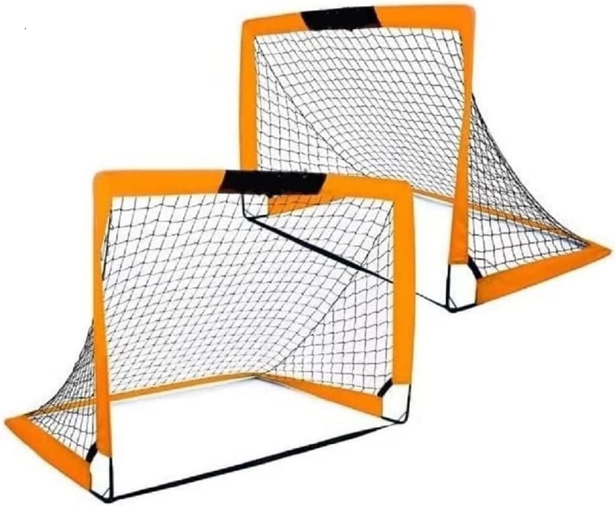 Soccer Goal Set of 2 Size 4'x3' Portable Foldable Soccer Nets Carry Bag for Games and Training for Backyard for Kids and Teens