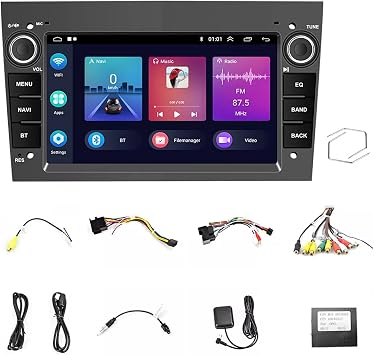 Car Radio, DSP Function, Built-in HiFi Sound, EQ Car Radio, AM/FM Bluetooth, 2+64G