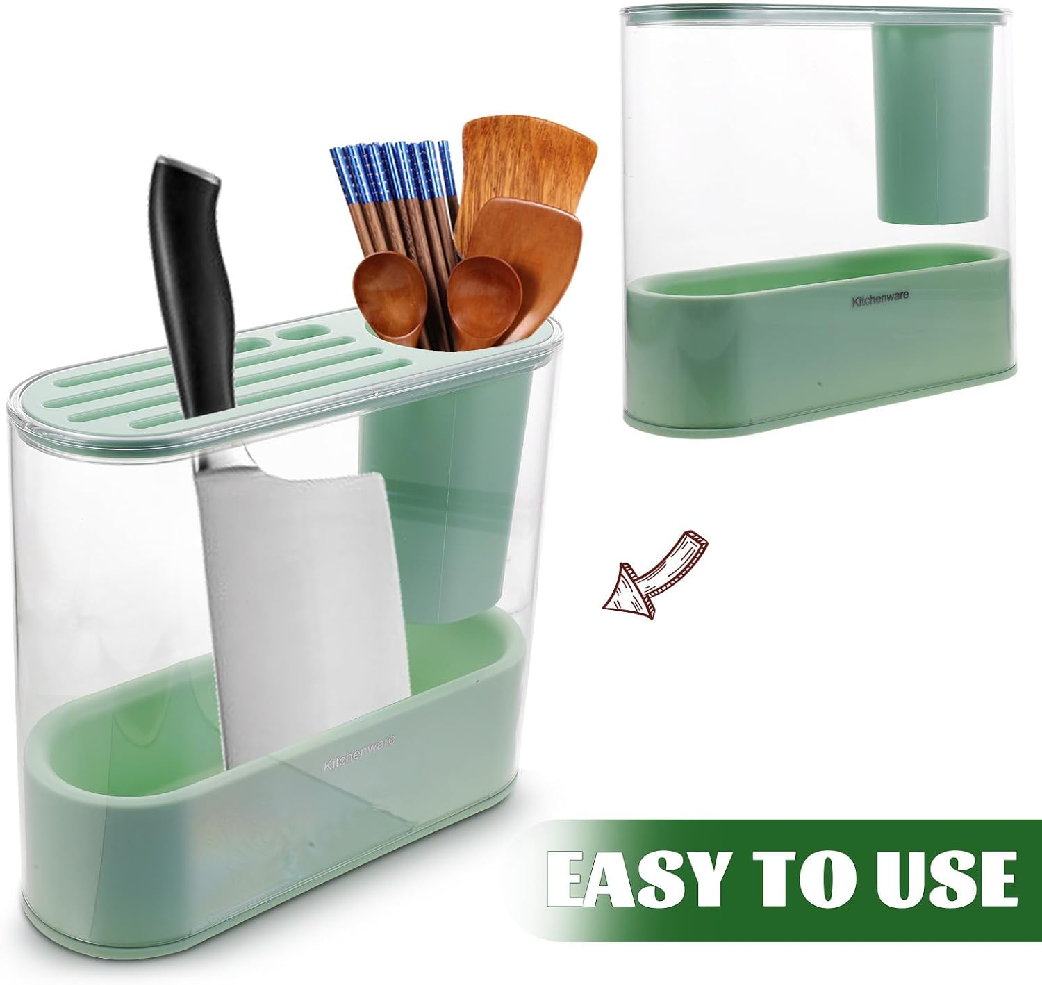 Kitchen Cutter Organizer Rack with Detachable Barrel for Forks and Cutters image 3
