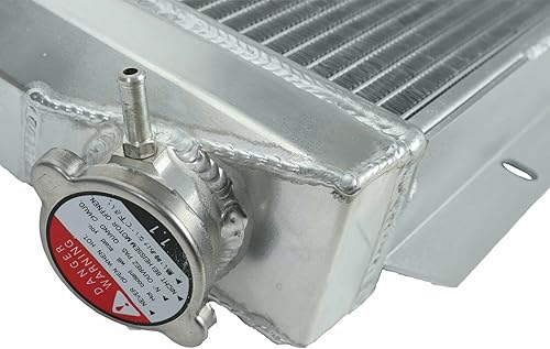 Miniatura 60 de Radiador de aluminio de 3 filas compatible con Toyota Land Cruiser 1958-1984 3.9L 4.2L FJ40 FJ45 Series L6 Entrada superior: 1.50 pulgadas. Salida