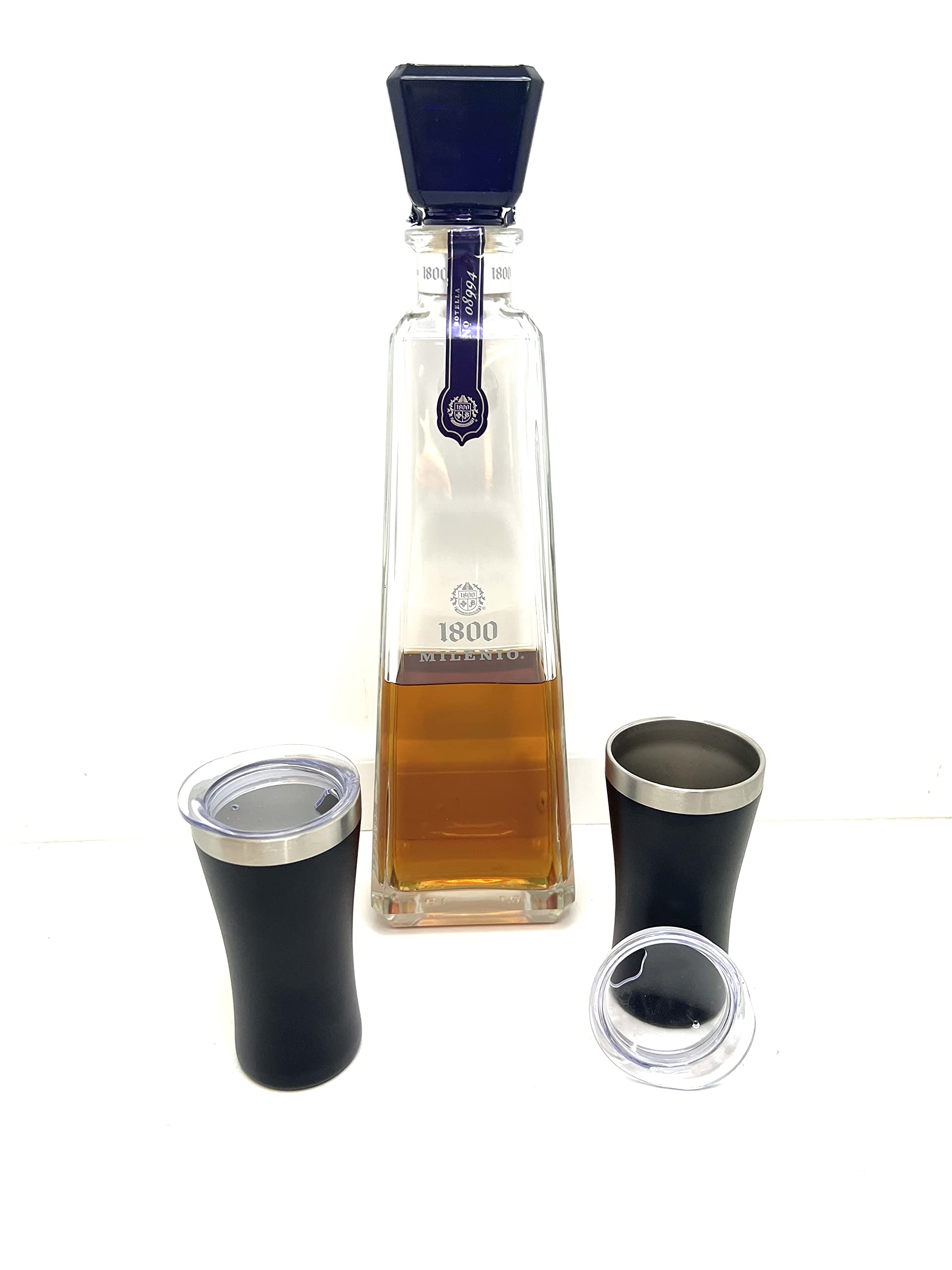 The Sipper Set Of 2 - 5oz Insulated Stainless Steel Tequila Glasses, Keeps Drinks Perfectly Chilled, Great Gift For Men & Women (Gray)