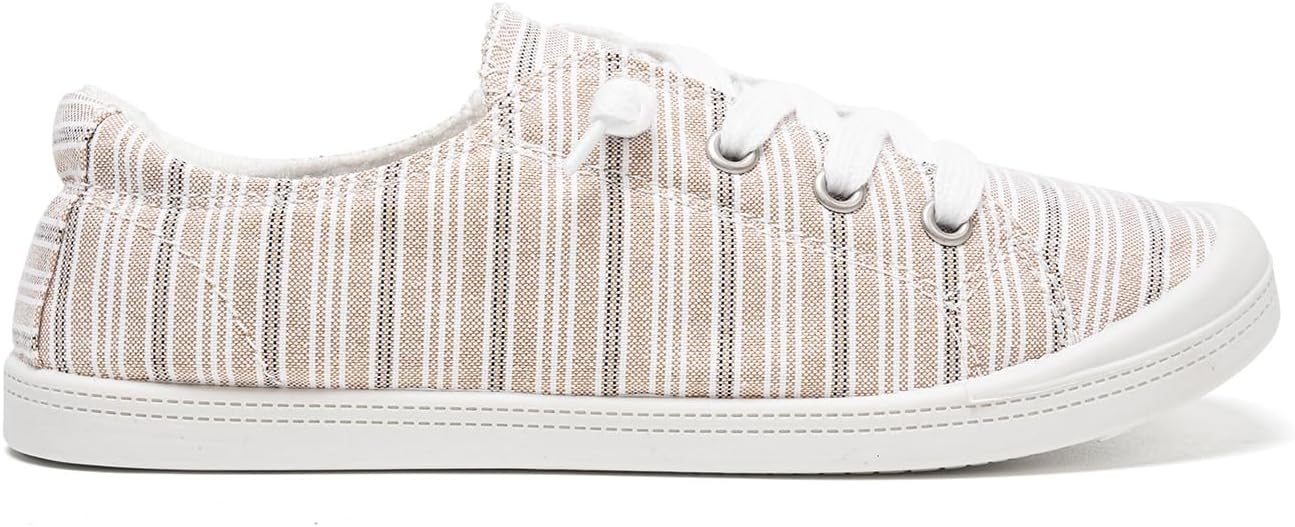 FUNKYMONKEY Shoes for Women, Comfort Low Top Canvas Slip On Sneakers Classic Casual Walking Shoes - Image 4