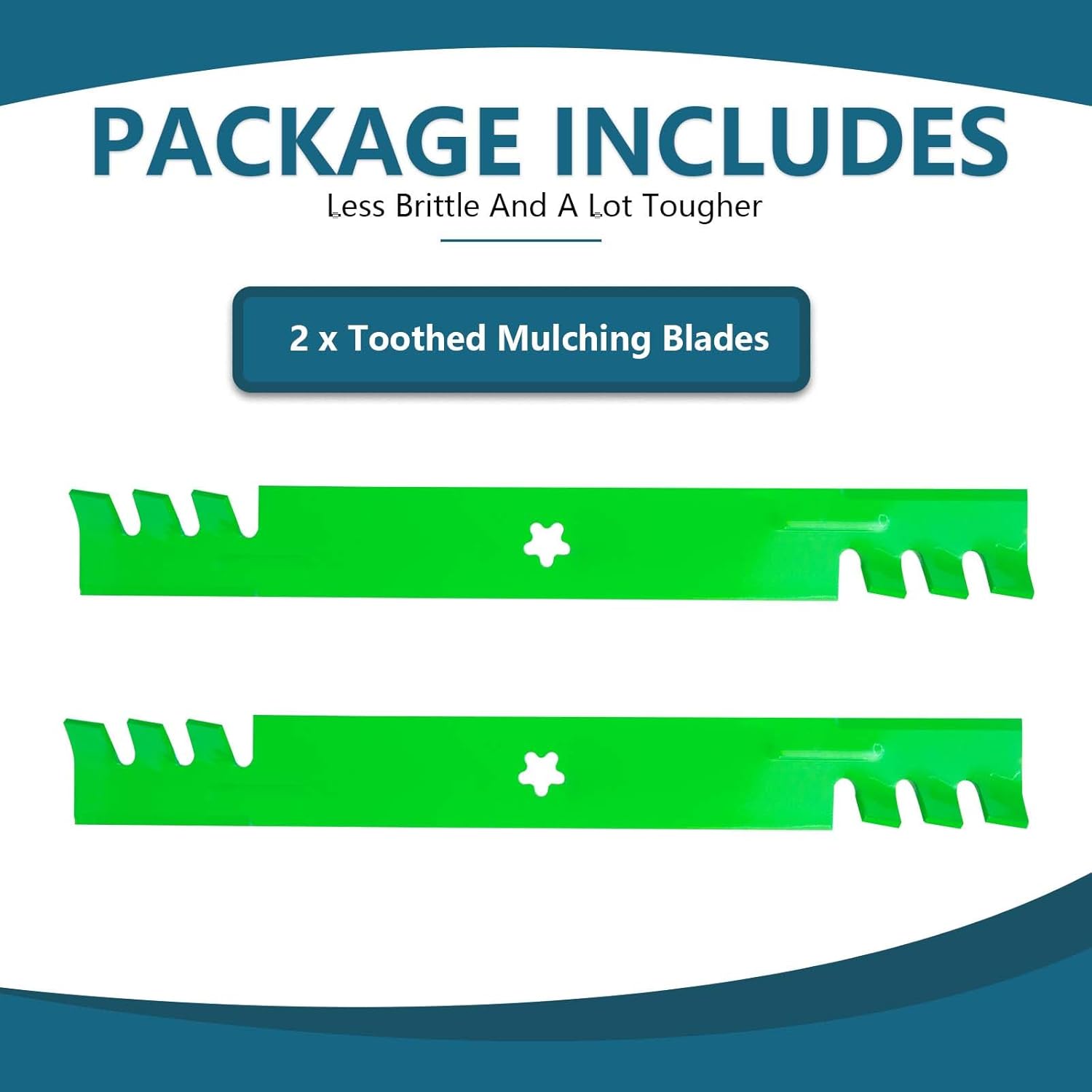 42'' Deck Mulching Blades (27843 21546095 138498 1138971 532138971 532138971 134149) Fits Crafts man Pou LAN Pro Hus qvrna Lawn Mower (2 PCS)