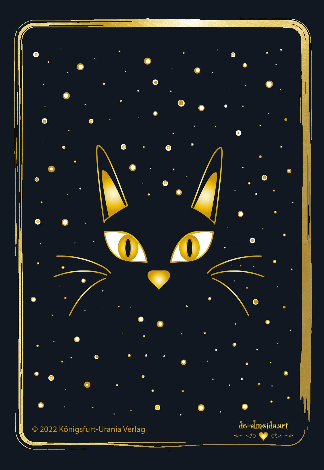 Golden Black Cat Tarot - Hochwertige Stülpdeckelschachtel mit Goldfolie: 78 Karten mit Golddruck und Booklet: 96 Seiten (Katzen Tarot, Tier Tarot)