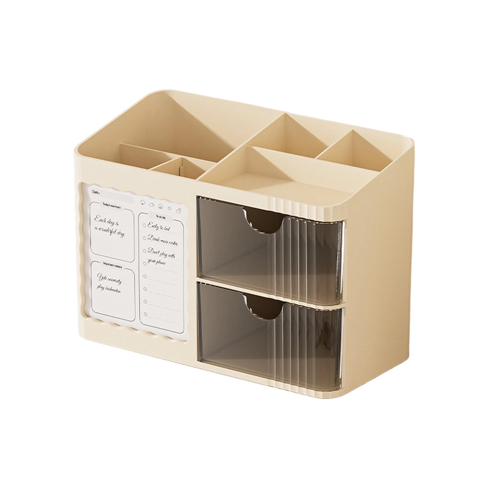 Piceioep Multifunctional Desk Storage with Multiple Sections for Pens Pencils and Stationery Container Space Saving Desk Planner