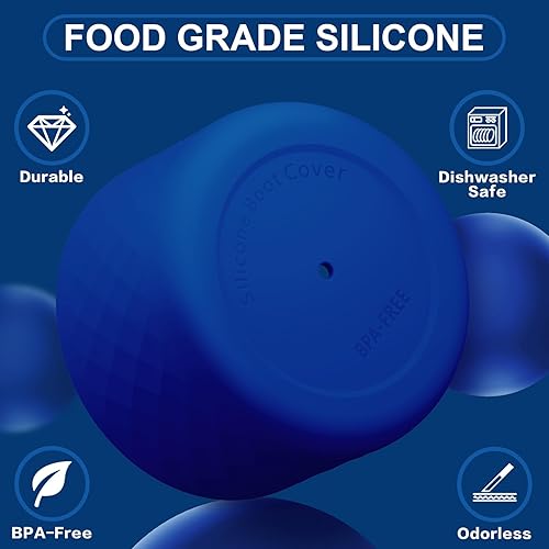 Miniatura 4 de Bota de silicona para botella de agua Owala de 40 onzas, funda protectora antideslizante para botellas de agua de acero inoxidable, cubierta