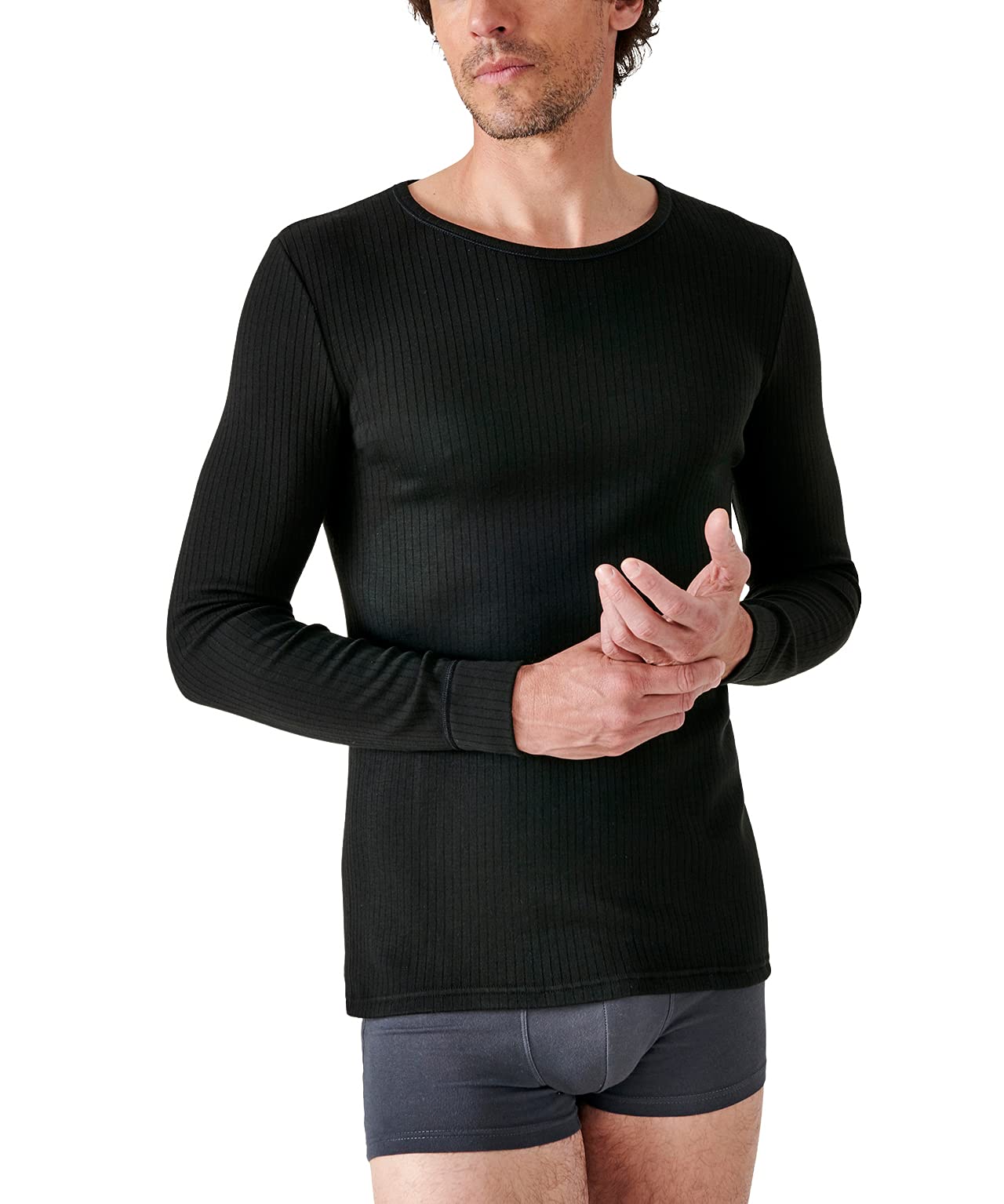 Damart Men's Black (Noir 54119-17010-) Tee Shirt Manches Longues Themal Top Not Applicable, X-Large