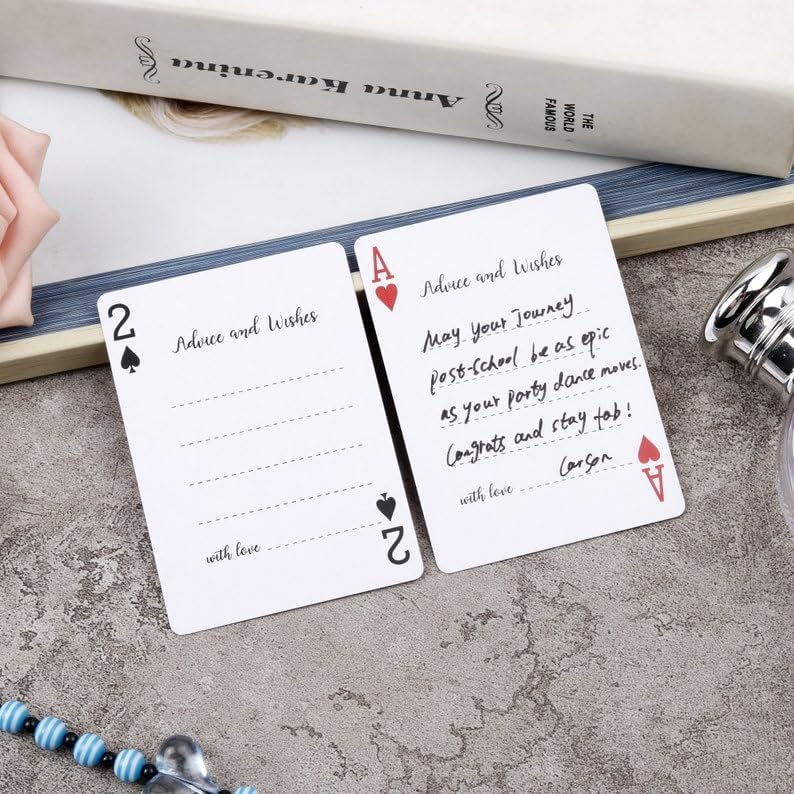 Graduation Party Guest Book Playing Cards, Graduation Cards Class of 2024, High School and College Graduation Gift for Her, Him