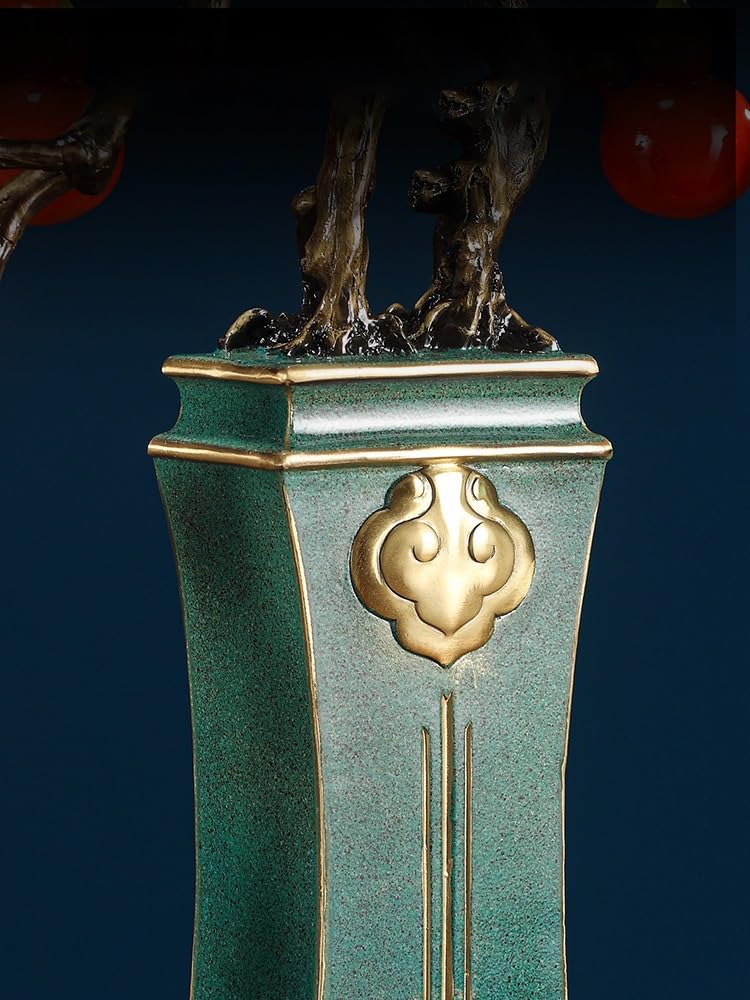Regał na ciekawostki, mosiądz, ornament, do domu, salonu, wejścia, bonsai, dekoracja, pulpit recepcyjny (B)