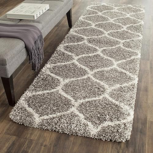 Image of Carpet for Hallway, Kitchen, and Modern Interiors, Cozy Shag Runner for Living Room, Entryway & Office Decor Size 2x6 feet Silve M