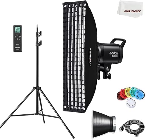 Miniatura 1 de Godox SL60IID SL600II-D Luz LED, luz de video de estudio de 5600K, luz LED de montaje Bowens, CRI 96+ TLCI 97+, 8 efectos FX, control de aplicación,