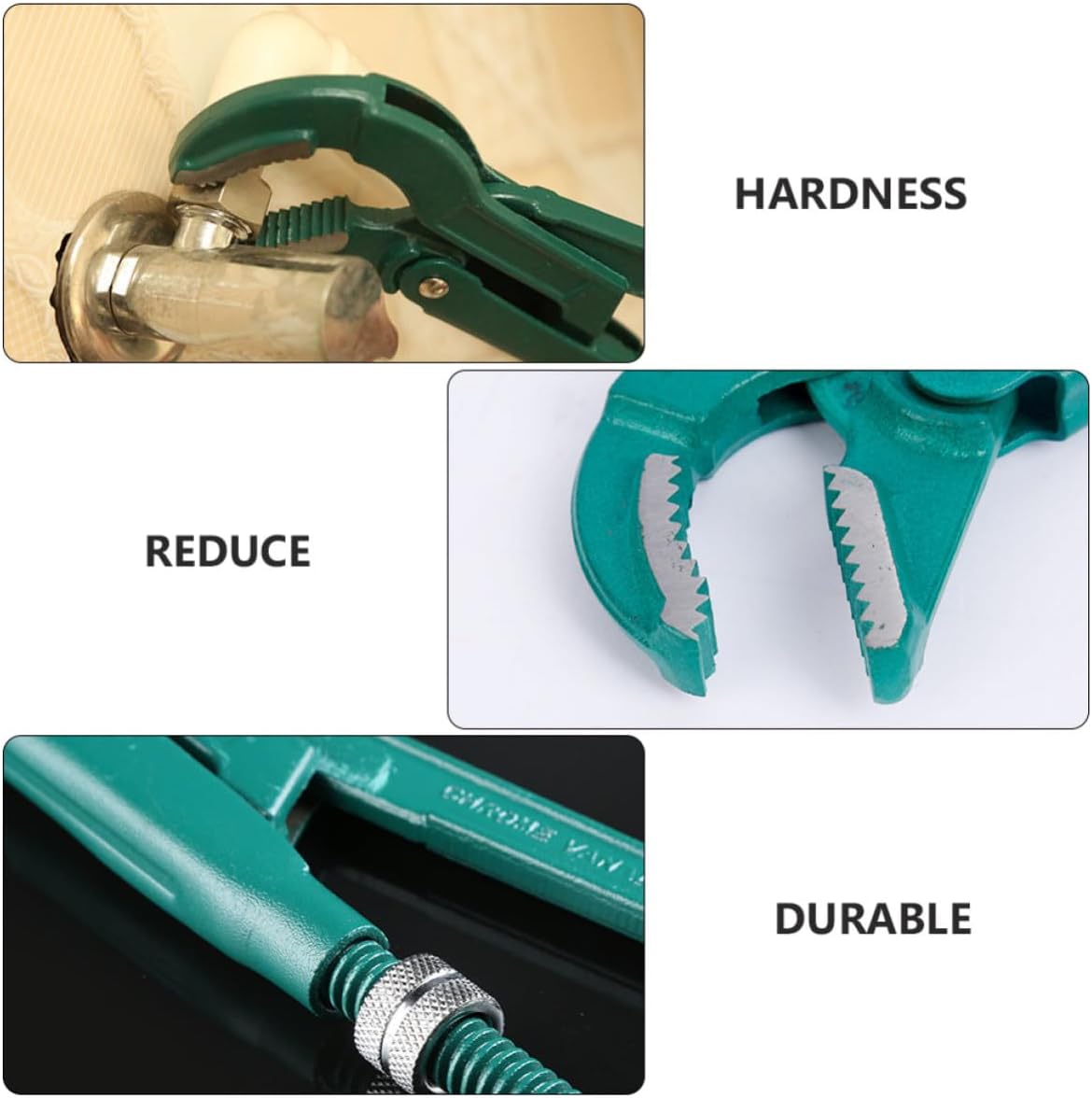 Universal Carbon Steel Pipe Pliers with Sure Gripping and Reduced Handle Wobble, Multi-functional Water Pipe Clamp Pliers for Plumbing and Faucet Repair