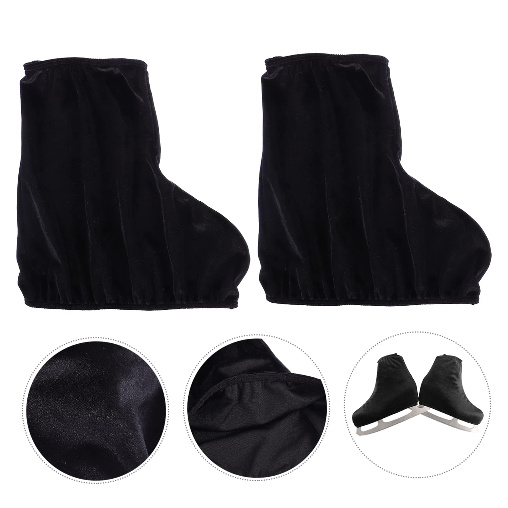 Mikikit 1Pair Skate Boot Covers Elastic Sleeve Protectors for Ice Skates Durable and Comfortable Ice Skate Shoe Sleeves for Figure Skating and Roller Skating