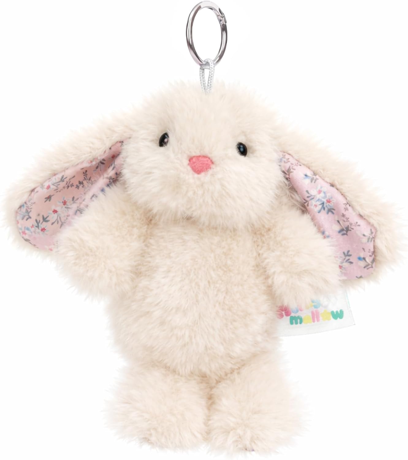Bunny Stuffed Animal Adorable White Rabbit Plush Toy Soft Bunny Keychain Pendants for Backpacks Cute Easter Birthday Gifts for Girls Kids Adults,Beige