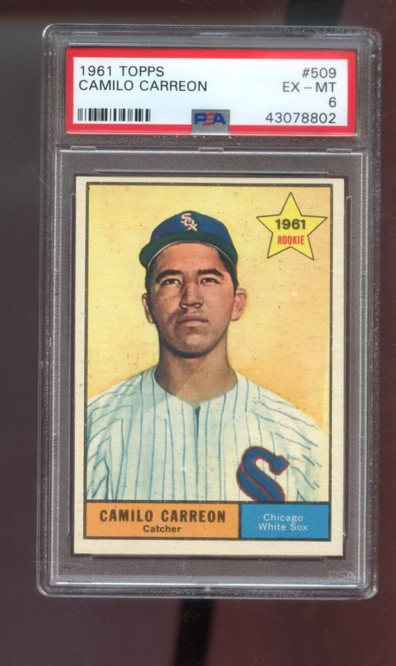 1961 Topps #509 Camilo Carreon PSA 6 Graded Baseball Card MLB Chicago White Sox