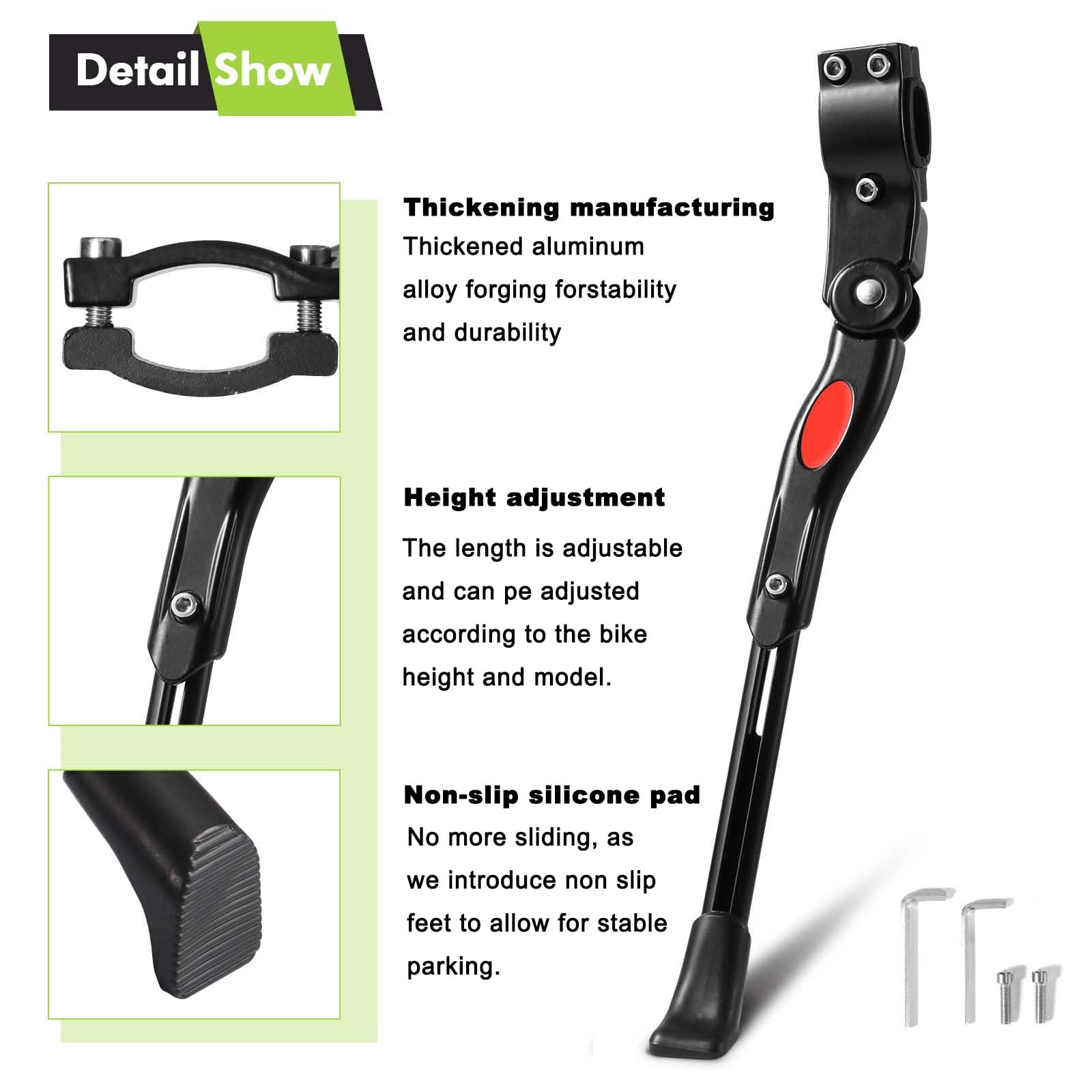 Bicycle Kickstand REVXON Bike Kickstand For Trek Wahoo, Adjustable