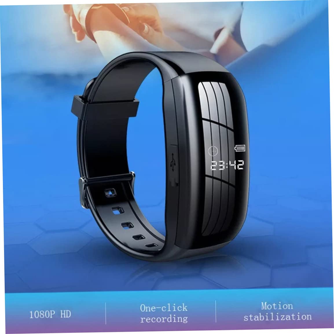 Grabadora de vídeo por Voz Digital, cámara de Audio 8G, Pulsera, Dispositivo de grabación con cancelación de Ruido