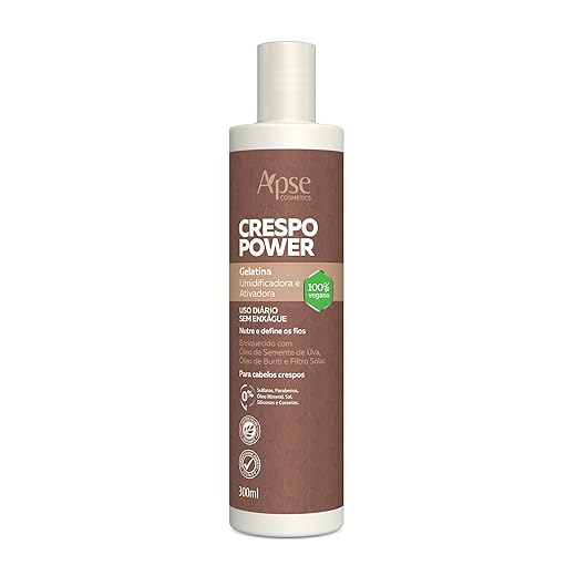 Gelatina Ativadora Umidificadora Crespo Power 300Ml, Apse Cosmetics