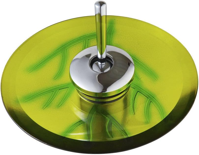 YANKSMART Bathroom Waterfall Victory Vessel Washbasin Spring Tempered Glass Sink Brass Mixer Tap set