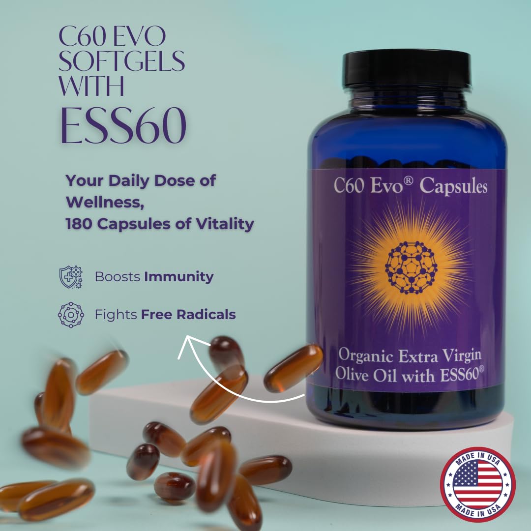 Amazon.com: C60 Evo Pure ESS60 Extra Virgin Olive Oil Softgel