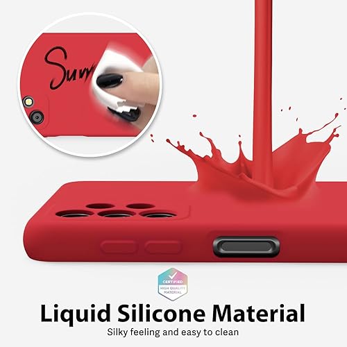 Miniatura 4 de oakxco Funda para teléfono Samsung Galaxy A32 5G de silicona líquida, bonita funda de gel de TPU suave delgada y delgada para mujeres y niñas,