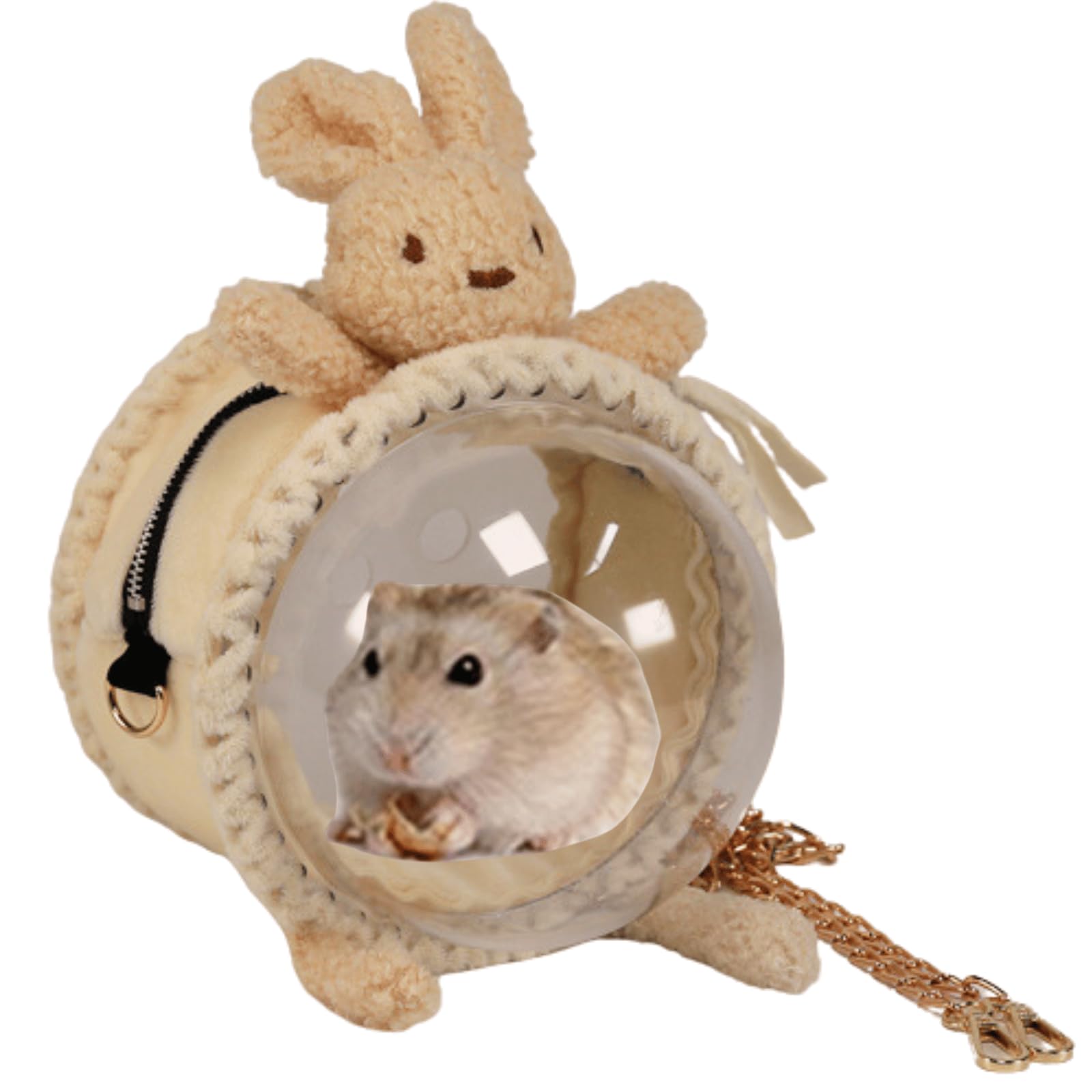 Small Pet Outdoor Pet Travel Bag Fashionable and Minimalist Waterproof Design Portable Lizard Outdoor Travel Bag Pet Backpack Backpack for Sugar Glide Hamster (B Style Rabbit,Small)