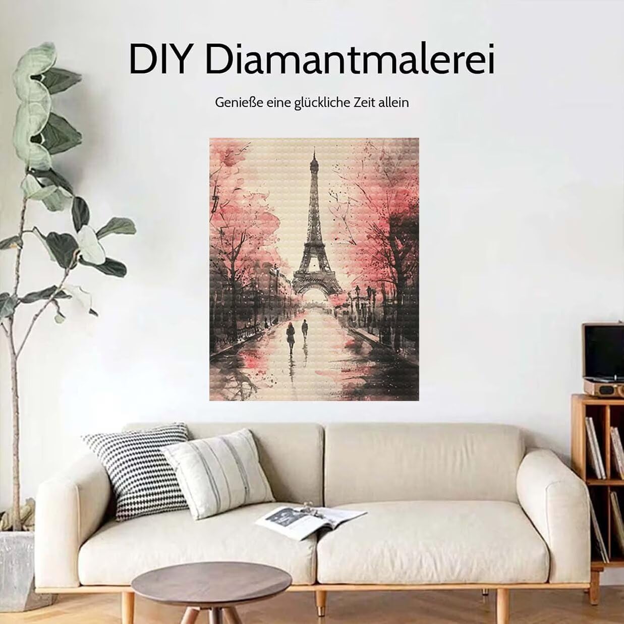 5D Śliwka Kwiat Śliwki Zestaw do Malowania, DIY Żelazna Wieża Pełne zestawy Diamentowa Sztuka, Diamentowe Zestawy Sztuki Rhinestone Ścieg krzyżykowy Kryształ Malarstwo Dorośli, Zestaw rzemieślniczy