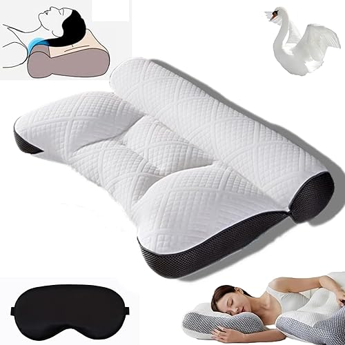 Xemuvu - Almohada Voguedex, almohada Poshzon, almohada nimecal, 2 piezas de apoyo cervical para mejorar el sueño, almohada de plumón de ganso para